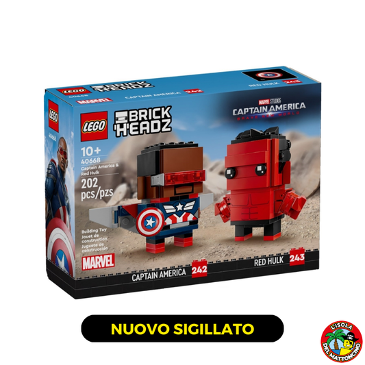 40668 - Brickheadz - Captain America & Red Hulk